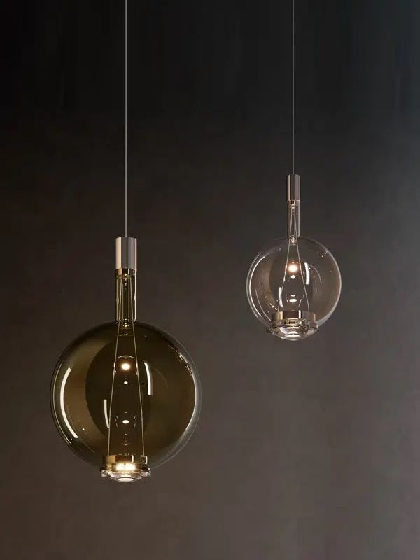 Suspension LED SKY-FALL - lumière directe et indirecte - design en verre soufflé - 2 formes, 2 dimensions et 4 finitions_3