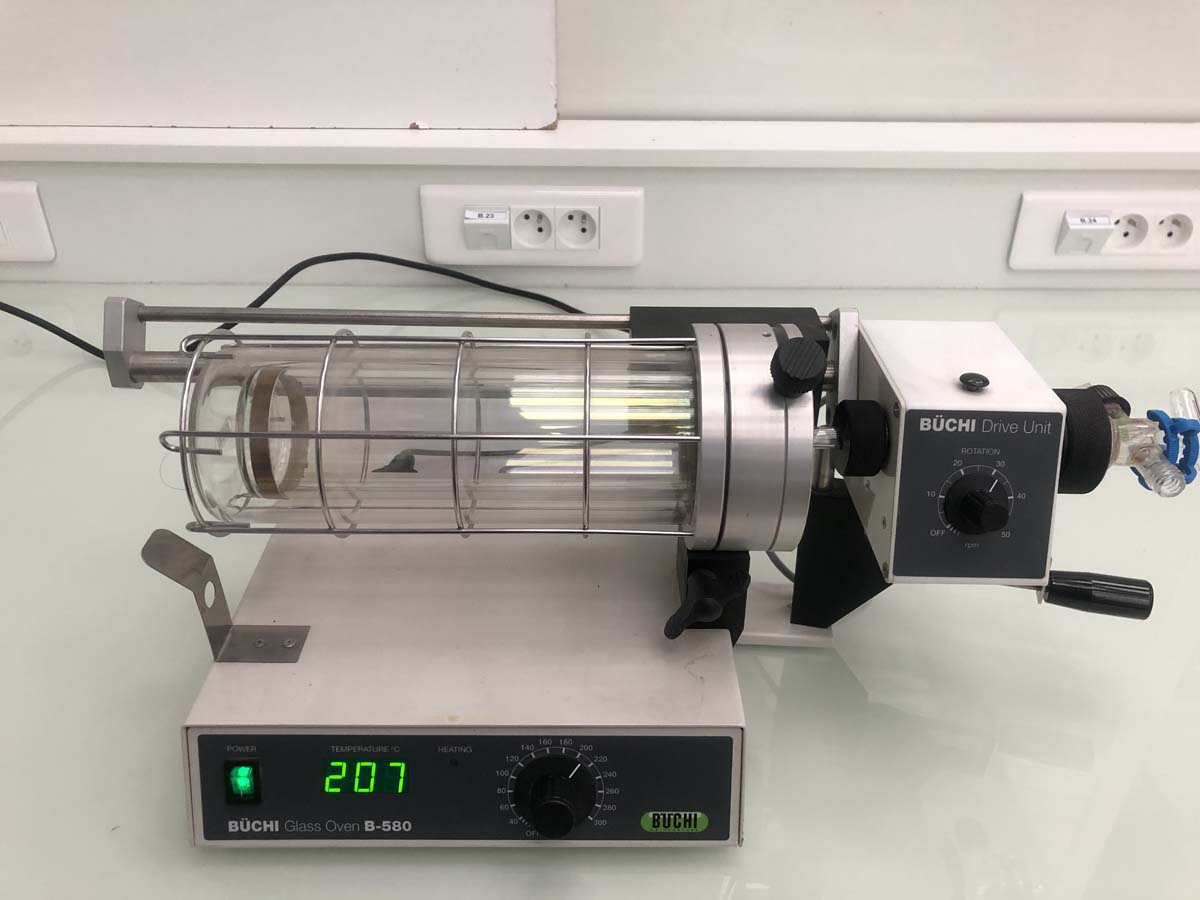 Four tubulaire de laboratoire en verre - Büchi B580 reconditionné - Provenance laboratoire pharmaceutique_3