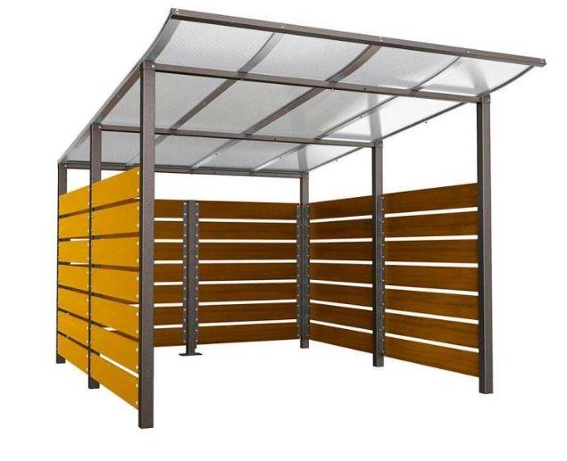 Abri bois Modulo - Dimensions modulables - Toiture en aluminium anodisé - Panneaux en polycarbonate anti-UV_3