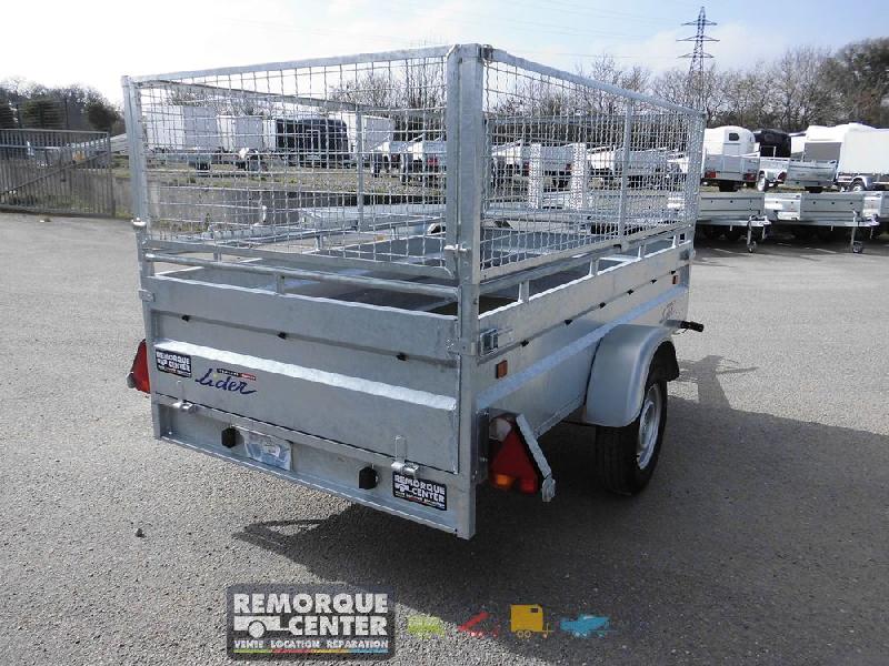 Remorque polyvalente Lider Robust 2M50 - 1 essieu freiné - PTAC 1300 kg - 253 x 134 x H50 cm - Reference GH146-IFW - 2 rampes_3