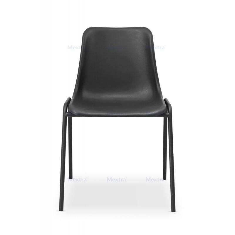 Chaises de conférence MAXI BL NOIR - Acier durable et empilable jusqu'à 12 pièces_3
