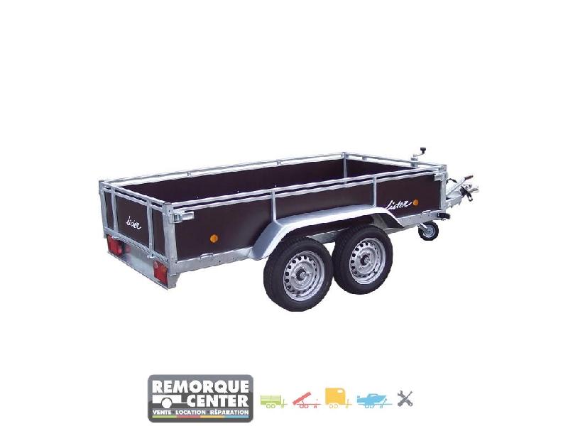 Remorque polyvalente Lider en bois freinée - 2 essieux - PTAC 1300 kg - 251 x 133 cm - RODSTER MOTO 2_3