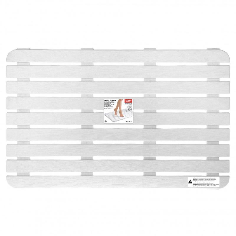 Caillebotis antidérapant à poser - l.80 x L.50 cm, blanc, imitation bois, traité anti-UV - Steppy_3