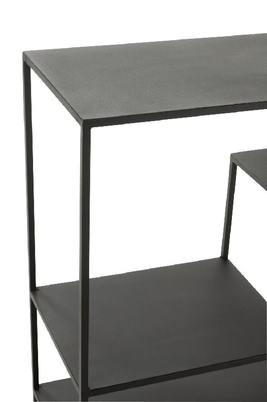 Étagère 4 plateaux MAKOA - métal noir - style contemporain - L101 x H97 x P39 cm_3