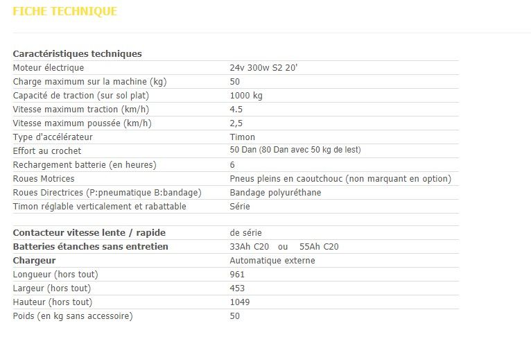 LT300 - Tracteur pousseur électrique Alitrak - Capacité de traction 1000 kg - Batteries interchangeables_3