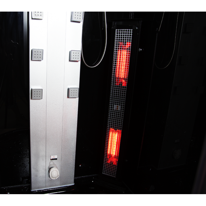 DOUCHE BOREAL® INFRASTEAM 100C ANGULAIRE 100X100 - HAMMAM + INFRAROUGE_3