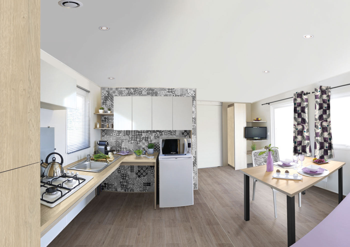 Mobil home lodge 87 / accessible pmr / 2 chambres / 33.10 m² / 4 à 6 personnes / 9 x 4 m_3