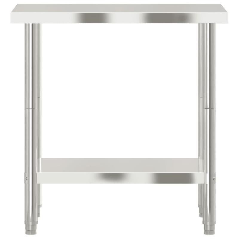 Vidaxl table de travail de cuisine 82,5x55x85 cm acier inoxydable 376454_3