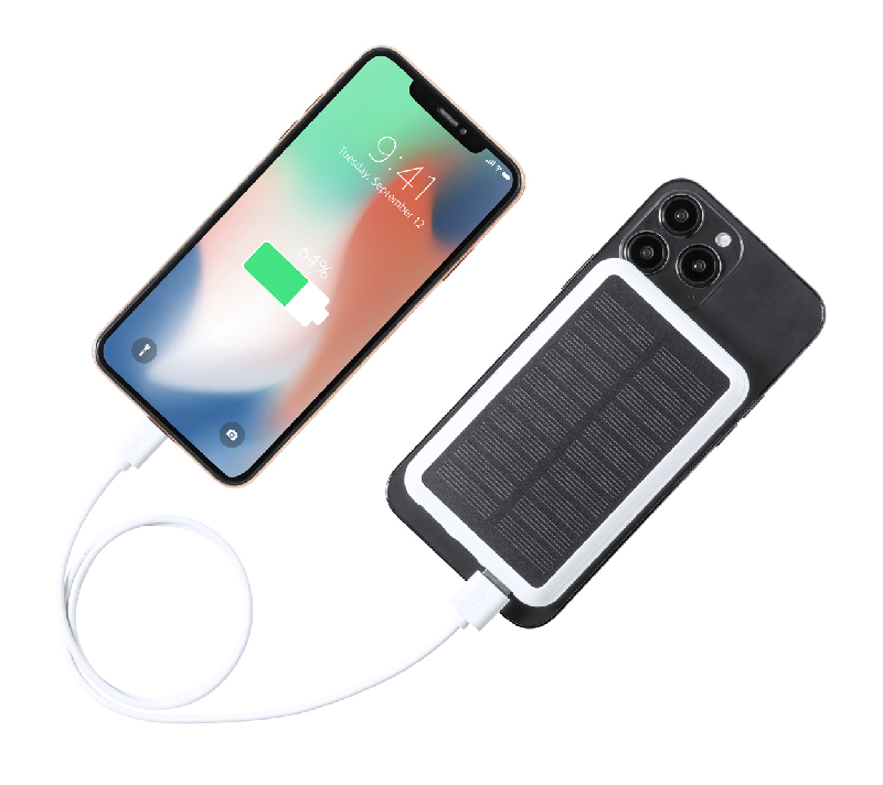 Powerbank - Batterie externe 8000 mAh - Chargeur solaire, charge rapide sans fil magnétique 15W, ports USB et USB-C_3