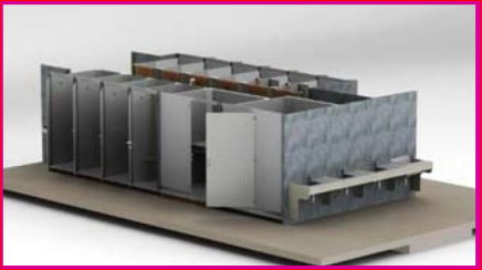 Cloisons sanitaires personnalisables avec accessoires disponibles