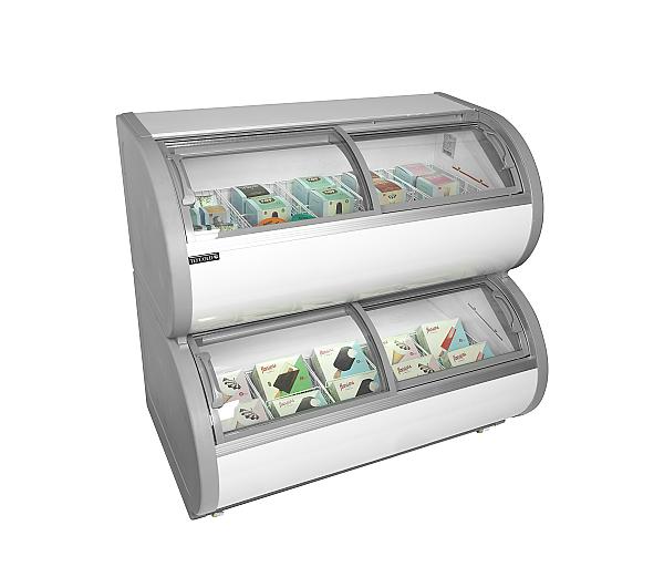 Vitrine froid négatif à deux niveaux Blanc - 408 L | Tefcold - TD500_3