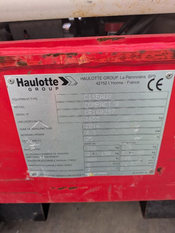 Nacelle ciseaux HAULOTTE compact 8 occasion_3