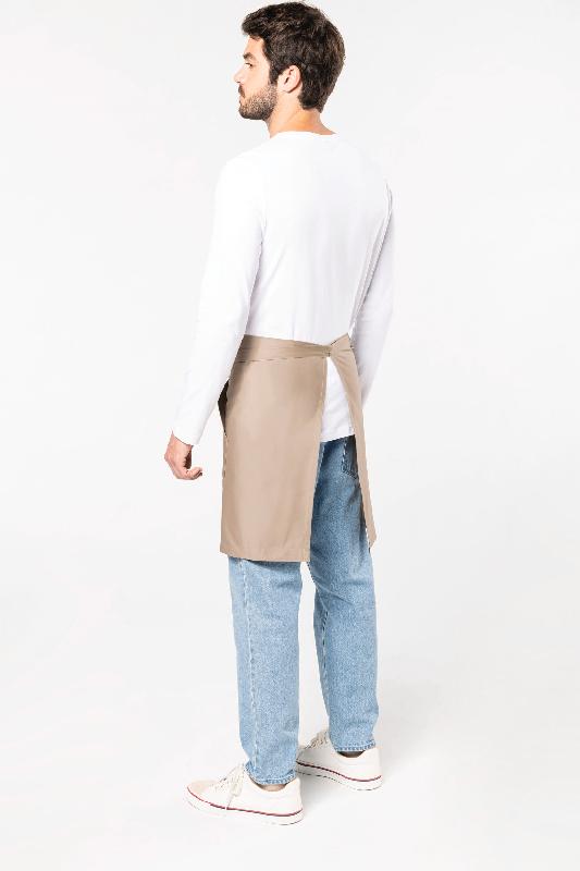 Tablier polycoton mi-long Kariban - Réf: K899 - Denim vieilli unique - Lavable à 60°C_3