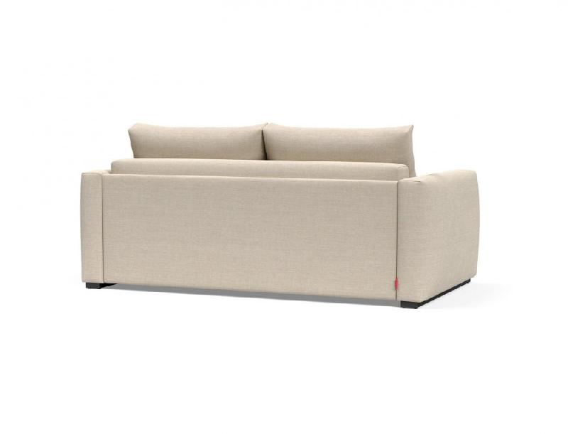 Canapé convertible design COSIAL avec accoudoirs - Innovation Living - tissu Phobos Latte - couchage 160x202 cm_3