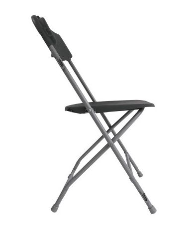 Lucy - chaise pliante en plastique attachable - Vif Furniture - gris/gris - pour extérieur et collectivité_3