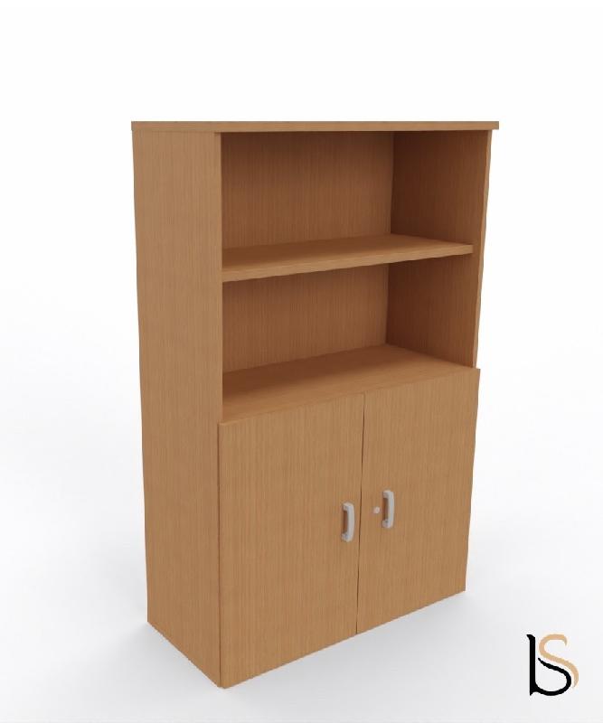 Armoire moyenne avec portes basses - Mobel Linea - 100, Poirier_3