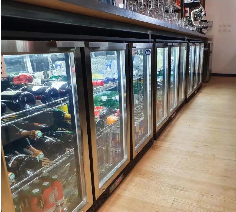 Arrière bar réfrigéré 3 portes battantes inox 320L Atosa_3