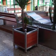 Harmattan - Jardinières classiques en inox ou bois et inox - Hauteur 1000 mm_3