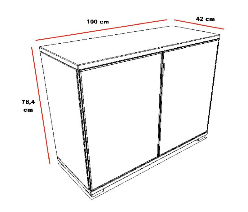 Armoire avec 2 portes en verre blanc - Mobel Linea - Blanc_3