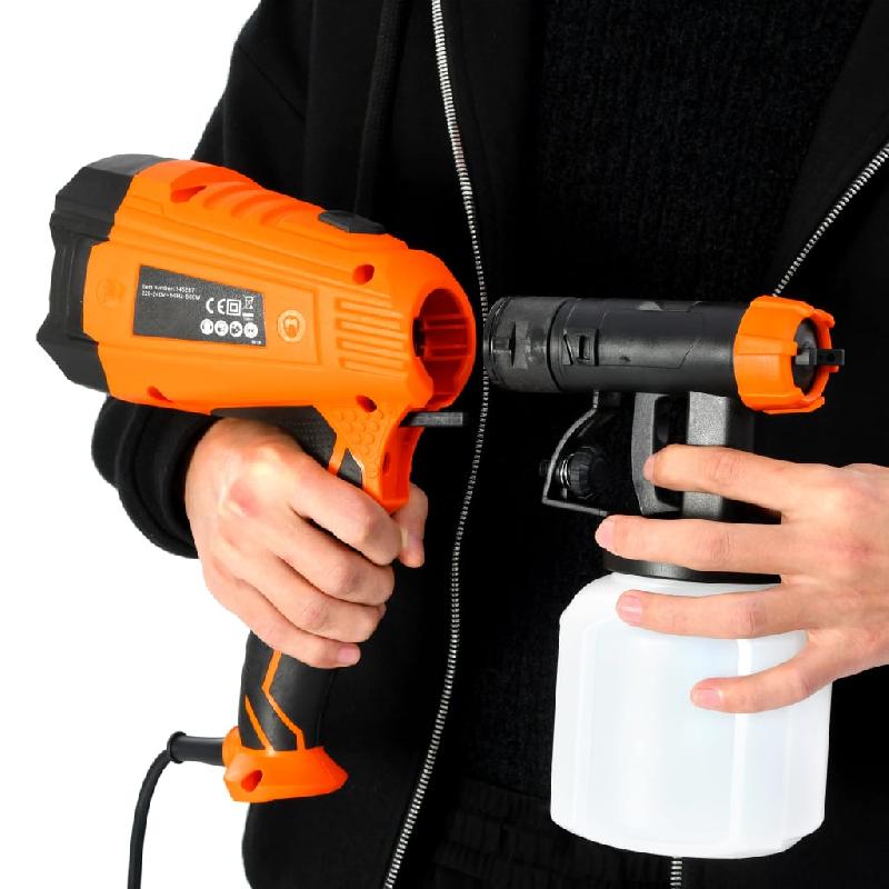 Vidaxl pistolet à peinture électrique et 3 tailles de buses 500w 800ml 145287_3
