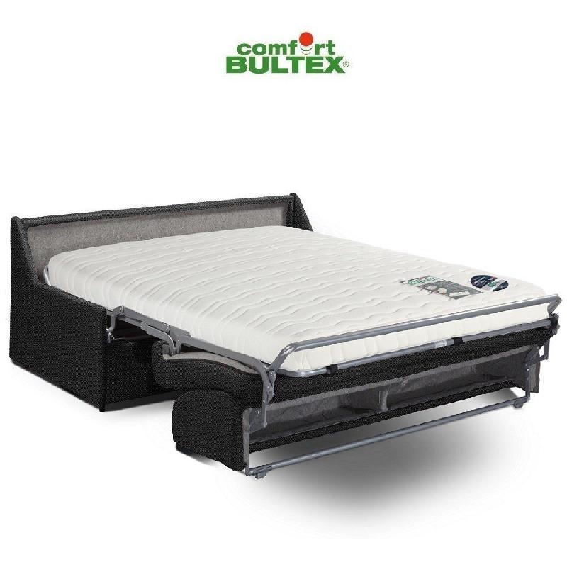Canapé convertible express Compacto Comfort Bultex® - Matelas 120 cm - Gris anthracite - 3 places_3