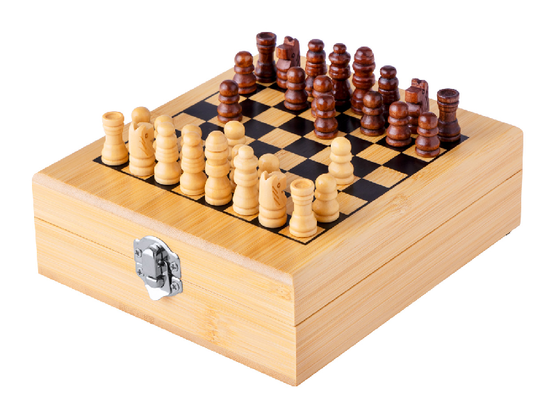 Set à vin en acier inoxydable - Jeu d'échecs en bambou avec 32 pièces et accessoires_3