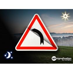 Panneau de danger A1B - Virage à gauche dangereux - ultra-résistant WP Signalisation_3