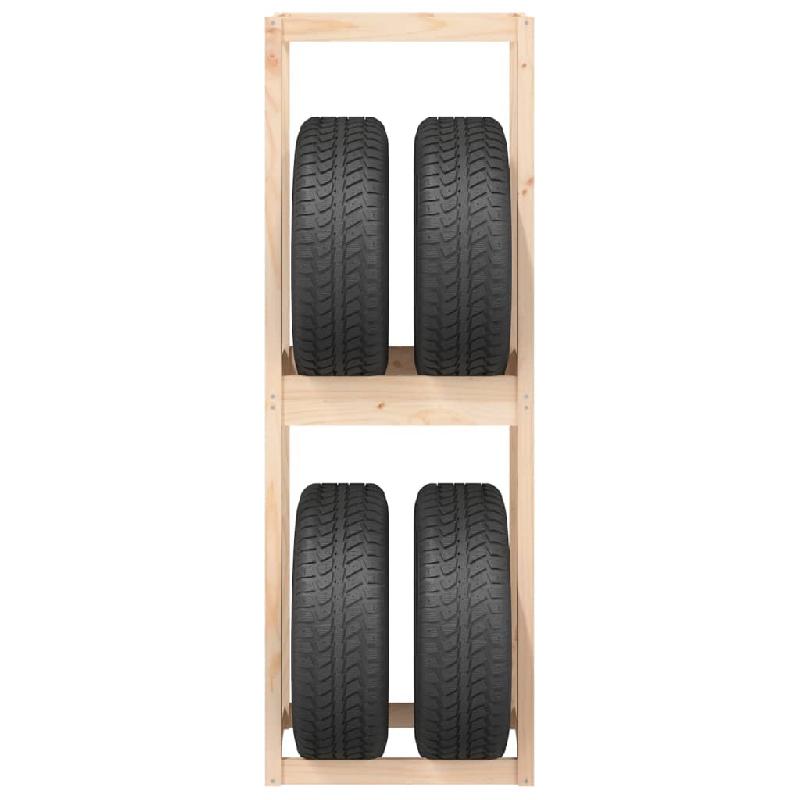 Vidaxl porte-pneus 63x40x180 cm bois de pin massif 825005_3