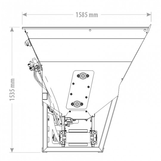 Godet épandeur - Trémie distributrice avec vitesse réglable - Compatible tracteur, chargeuse et télescopique_3