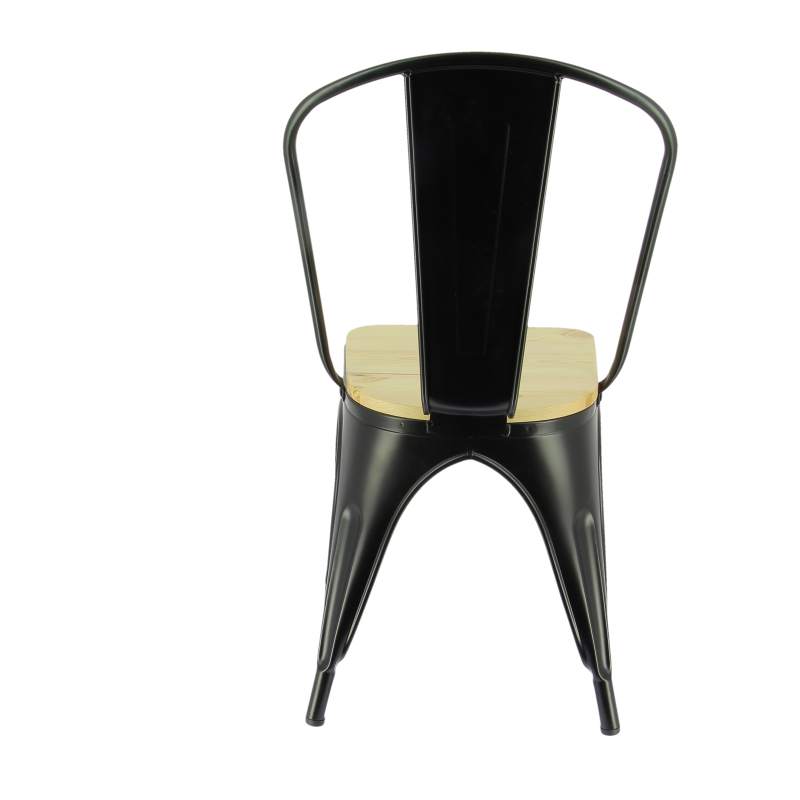 Chaise de restaurant métal Austin - NOIR_3