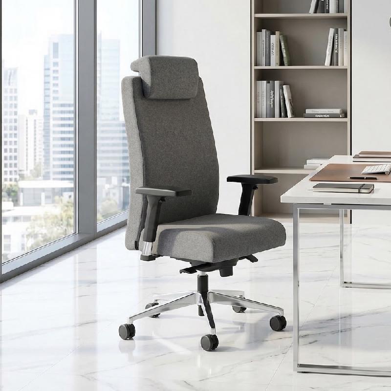 Fauteuil de direction en tissu Bost - Sokoa - Gris, Non_3