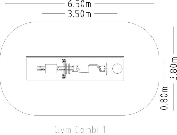 Équipement de fitness extérieur - Denfit Gym Combi 1 - 8065115 - Hags - structure à installer sur dalle ou plot béton_3