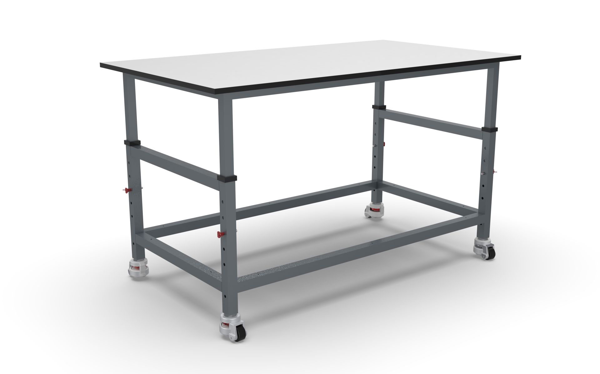 Paillasse ergonomique avec finition époxy gris clair