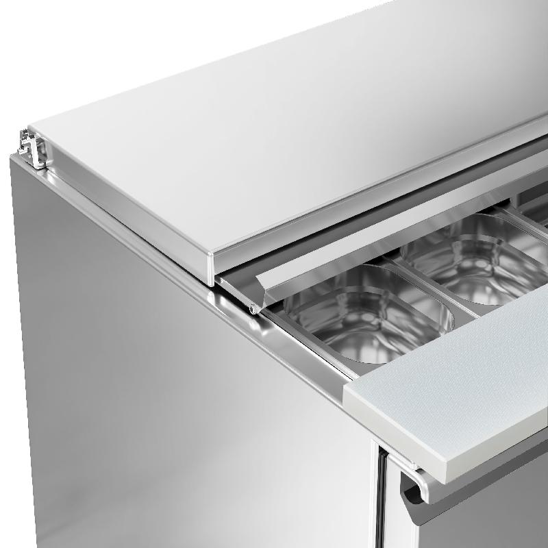 Saladette réfrigérée à capot et dessus planche à découper - 1 porte_3
