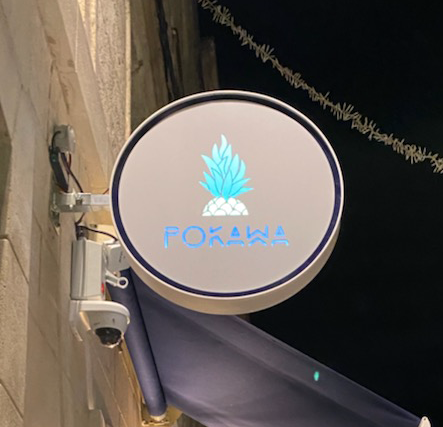 Enseigne Drapeau Lumineuse Ronde Plexiglas Diffusant - Noir_3