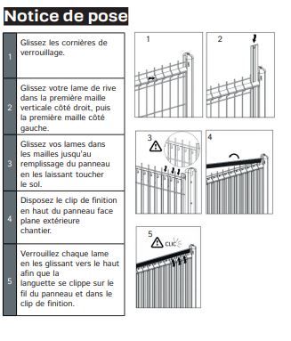 Barrières d'occultation en PVC sans entretien spécifique