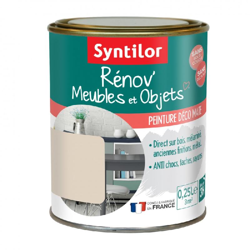 Peinture meuble et boiserie SYNTILOR beige poudré mat - 250 ml - sans sous-couche, couvrante et résistante_3