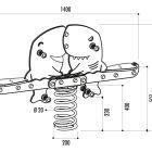 Jeu Ressort Requins - Figurine en polyéthylène haute densité - Âge : 3 à 14 ans - Anti vandalisme_3