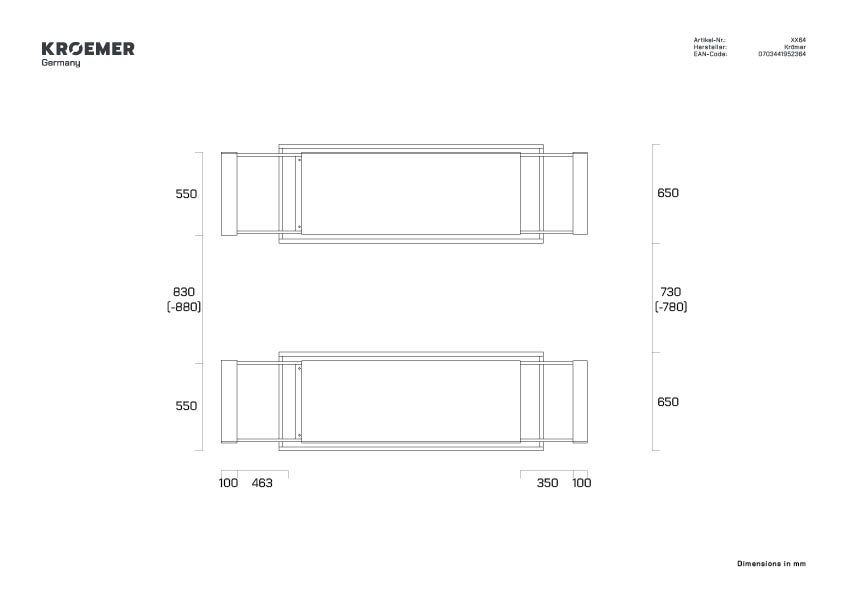Pont élévateur à double ciseaux galvanisé encastré KROEMER XX64_3