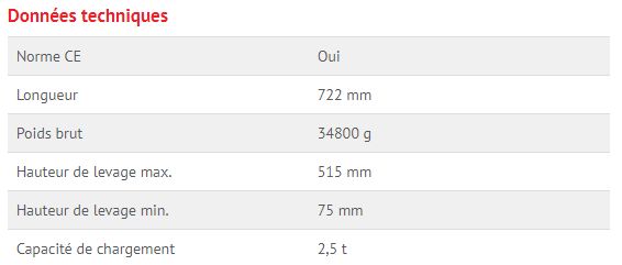 9777 - cric rouleur hydraulique - bgs technic - capacité de chargement : 2,5 t - extra plat_3