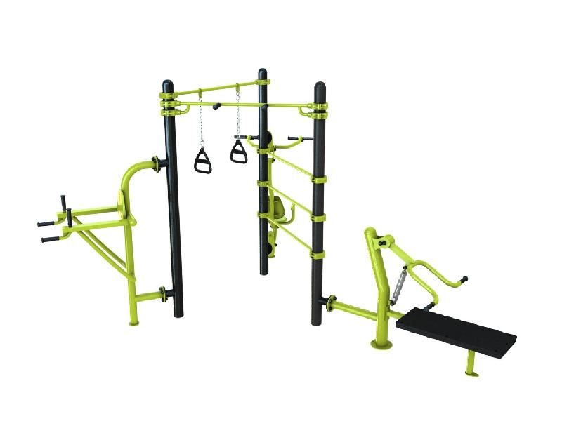 Station Combo 3-7 - Barre traction poignée, Chest Press,  Pull,  Espalier, TRX, Chaise romaine_3