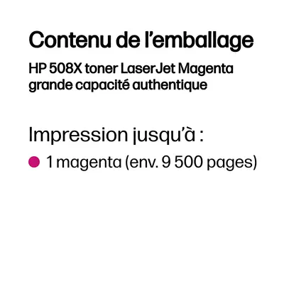 508X toner LaserJet Magenta grande capacité authentique_3