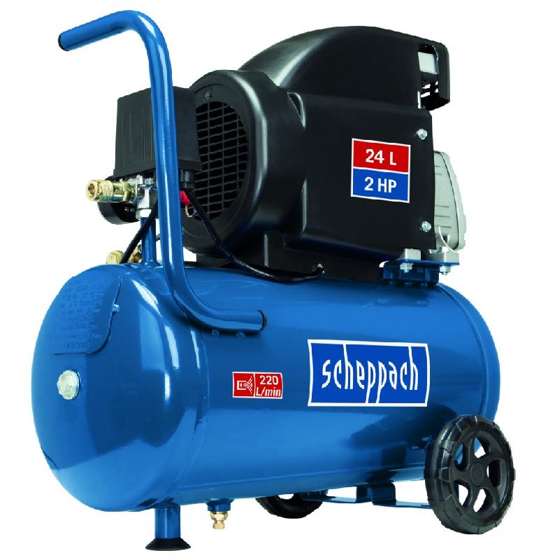 Compresseur d'air SCHEPPACH HC26 avec débit restitué de 110 L/min