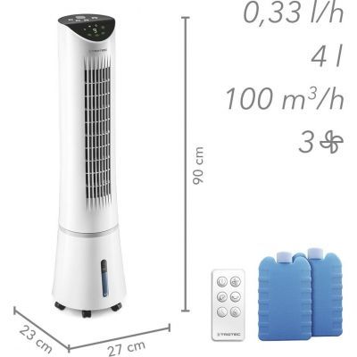 PAE 29 - Rafraîchisseur d'air 3 en 1 - Trotec GmbH - Débit d'air : 100 m³/h - Design ventilateur colonne_3