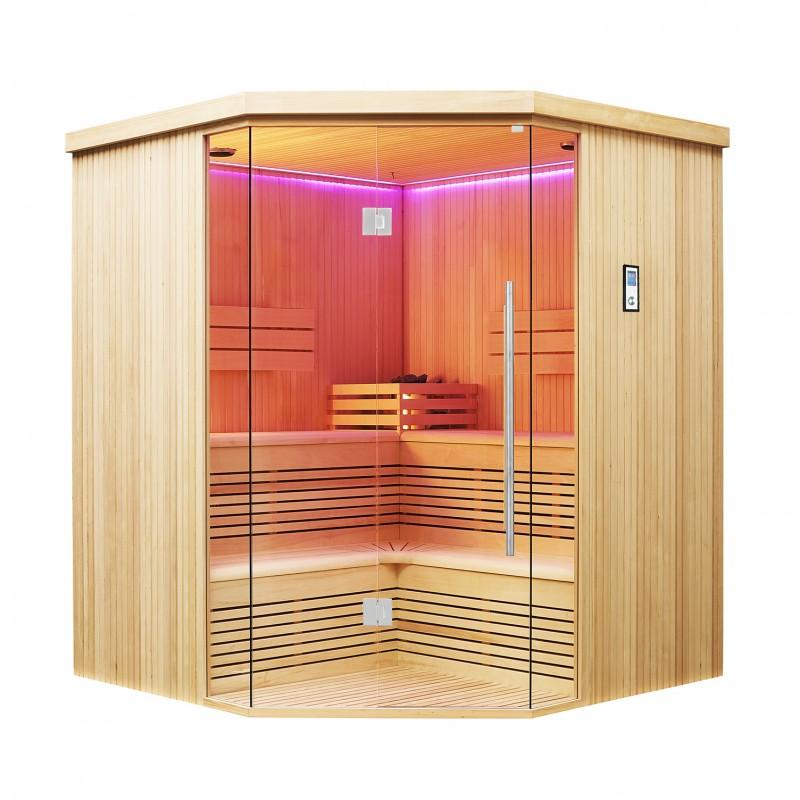 SAUNA D'ANGLE BOREAL® EVASION CLUB 180C - 4 À 6 PLACES - 180*180*210_3