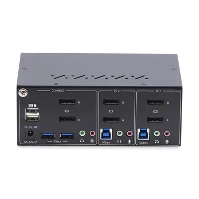 Switch KVM 2 Ports pour Deux Moniteurs, 4K60Hz, 2 Ports USB 5Gbps, 2 Ports USB 2.0 HID - Commutateur_3