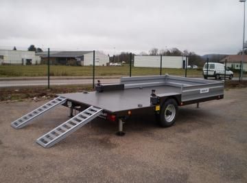 Remorque porte engins RP7 avec roues routières