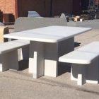 Table pique nique béton Buseu en béton avec ciment blanc ou gris Green Seal - 1900 x 1927 x 720 cm_3