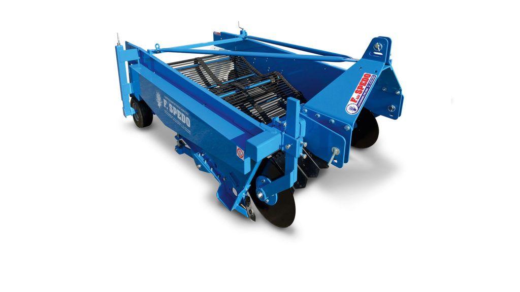 Arracheuse de pommes de terre à deux rangs avec largeur de tamisage réglable