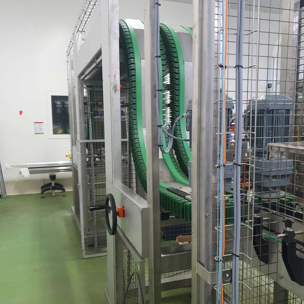 Convoyeur vertigripp en inox, configuration en s ou en omega, pour l'agroalimentaire, le pharmaceutique et la cosmétique - cms_3